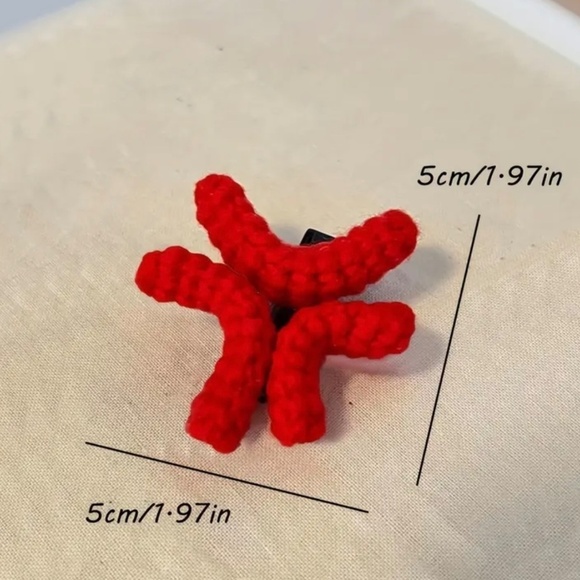 🔥 Crochet "Angry" Hair Clip – Set of Three (3)🔥 - Picture 3 of 5